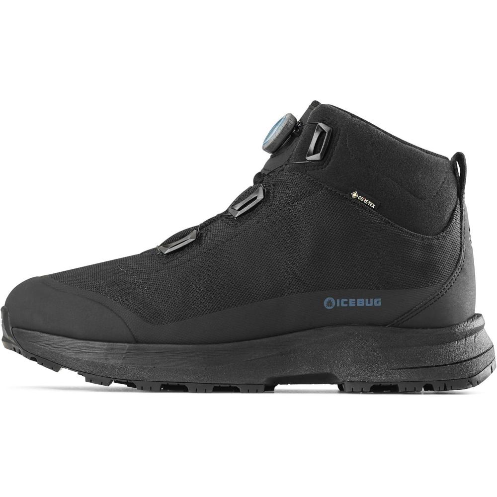 imageIcebug Mens Stavre2 Michelin GTX Midcut Winter Hiking Boot with Traction SoleBlackPetroleum