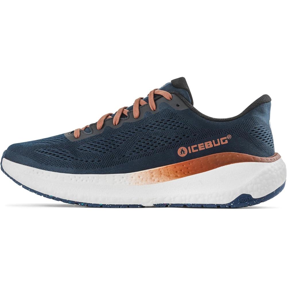 imageIcebug Womens Aura RB9X Road Running Shoe with Traction SoleDeep BlueCopper