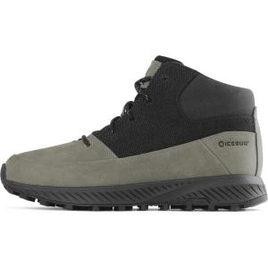 Icebug Larvik Hemp Biosole Hemp/Leather Midcut Walking Shoe with Grip Sole(Pine Grey/Black)