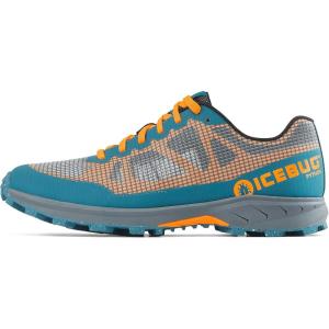 Icebug Mens Pytho6 RB9X Trail Running Shoe with Traction Sole(Petroleum/Orange)