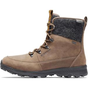 Icebug Mens Adak BUGrip Winter Hiking Boot with Carbide Studded Traction Sole(Coffee/Grey)