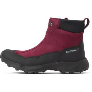 Icebug Metro2 BUGrip Women’s Winter Walking Boots with Steel Studs – Suede Upper – Slip-Resistant Traction – Zipper Closure(Red)