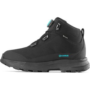Icebug Womens Stavre2 Michelin GTX Midcut Winter Hiking Boot with Traction Sole(Black/Jade Mist)